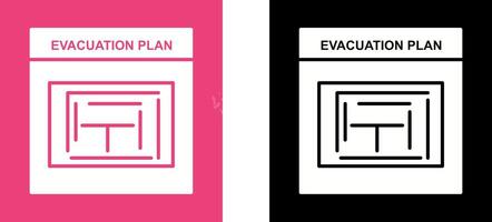 diseño de icono de plan de evacuación vector