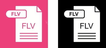 FLV Icon Design vector