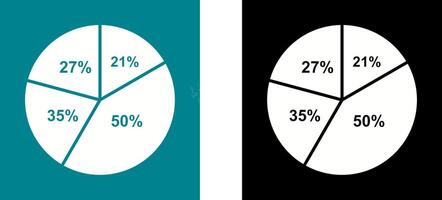 Pie Chart Icon Design vector