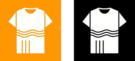 T Shirt with lines Icon Design vector