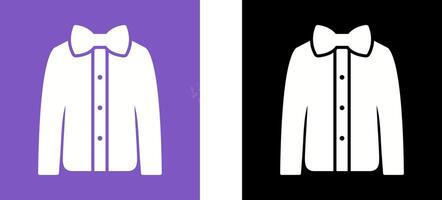 Shirt with Bow Icon Design vector