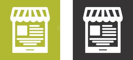 Mobile Shop Icon Design vector