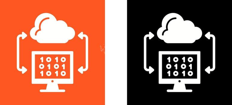 Cloud Coding Icon Design vector