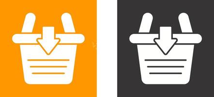 Add To Basket Icon Design vector