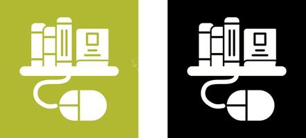 Digital Library Icon Design vector