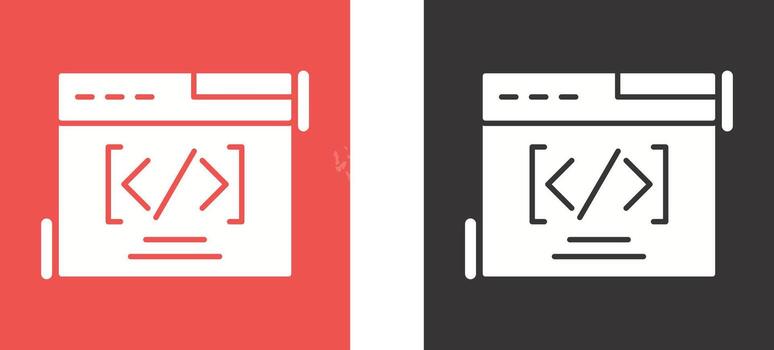 diseño de icono de codificación web vector