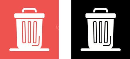 Trash Can Icon Design vector