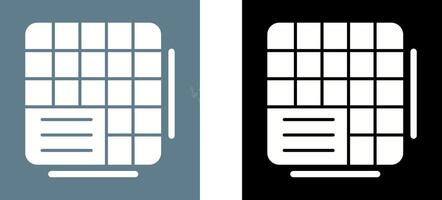 Table Data Icon Design vector