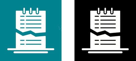 Corrupted List Icon Design vector