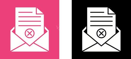 Rejection Of A Letter Icon Design vector