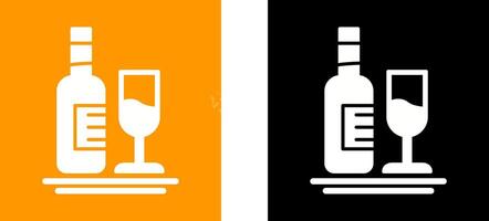 White Wine Icon Design vector