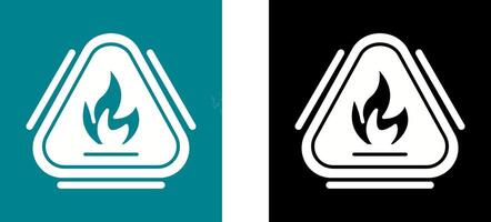 Caution Fire Icon Design vector