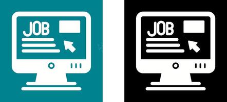 Online Job Icon Design vector