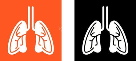 Lungs Icon Design vector