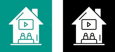 Watching A Movie Icon Design vector