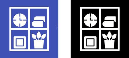 Bookshelf Icon Design vector