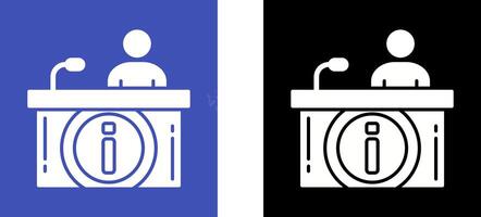 Information Desk Icon Design vector