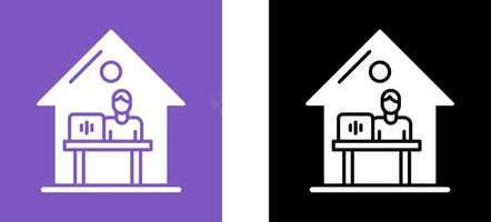 Work At Home Icon Design vector