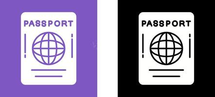 diseño de icono de pasaporte vector