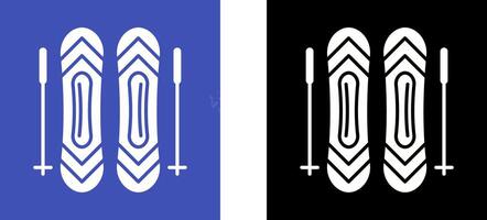 Ski Sticks Icon Design vector