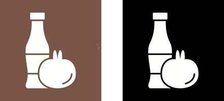 Tomato ketchup Icon Design vector