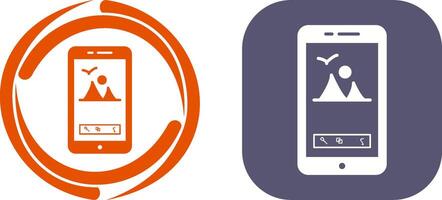 Unique Edit Picture Icon Design vector