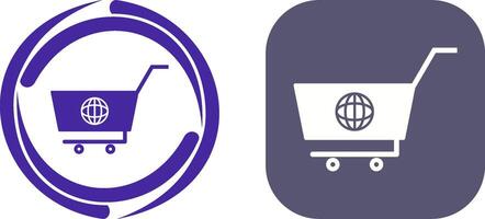 único global compras icono diseño vector