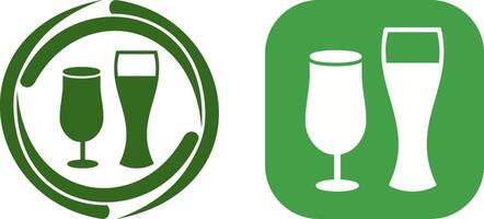 Unique Beer Glasses Icon Design vector