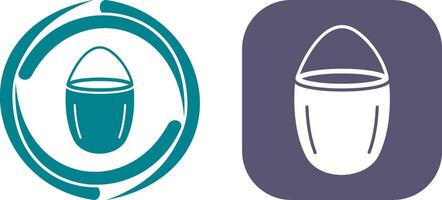Unique Water Bucket Icon Design vector