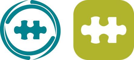 Unique Puzzle Piece Icon Design vector