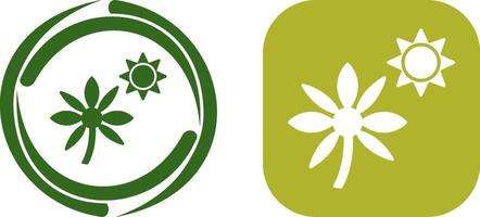 Flower in sunlight Icon Design vector