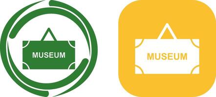 Museum Tag Icon Design vector