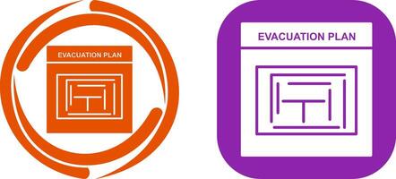 Evacuation Plan Icon Design vector