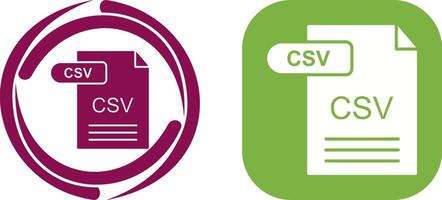 CSV Icon Design vector