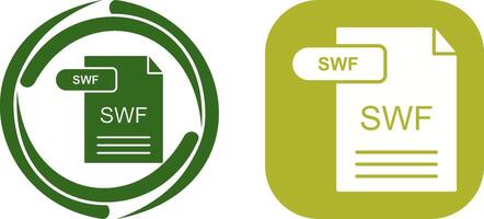 SWF Icon Design vector