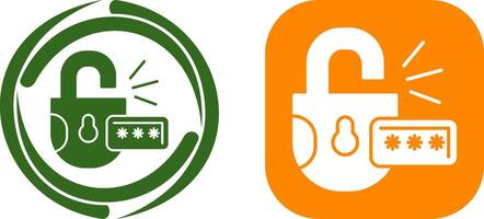 Unlock Icon Design vector