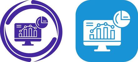 Monitoring Icon Design vector