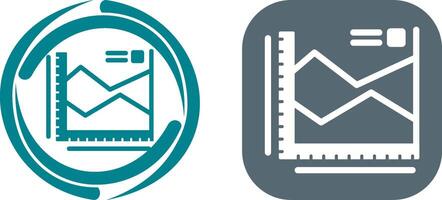 Spline Chart Icon Design vector