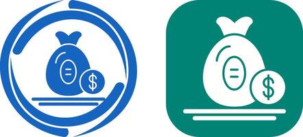 Money Bag Icon Design vector