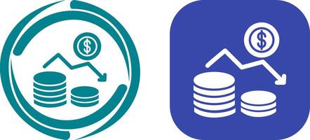 Money Loss Icon Design vector