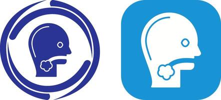 Throat Cancer Icon Design vector