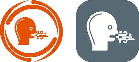Bad Breath Icon Design vector