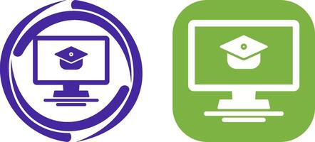 Online Course Icon Design vector