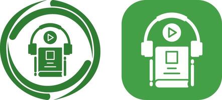 Audio Book Icon Design vector