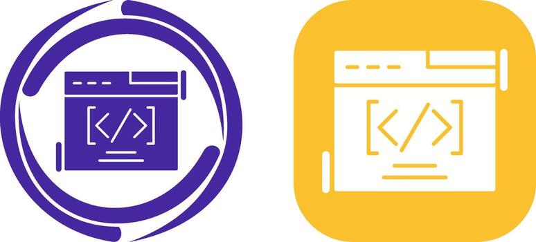 Web Coding Icon Design vector