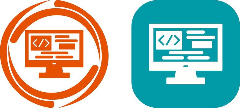 Coding Icon Design vector