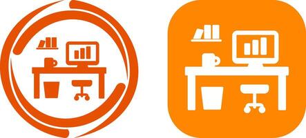 Office Desk Icon Design vector