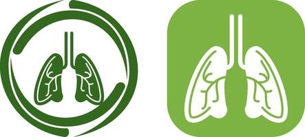 Lungs Icon Design vector