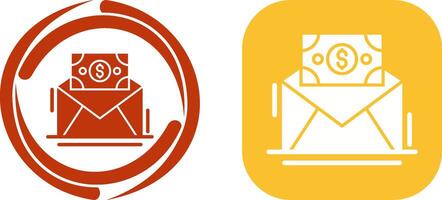 Mail Coin Icon Design vector