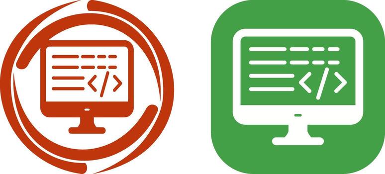 Coding Icon Design vector